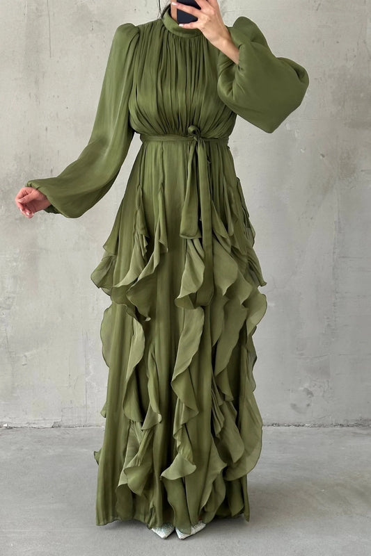 Aurora Ruffle Chiffon Gown 5495