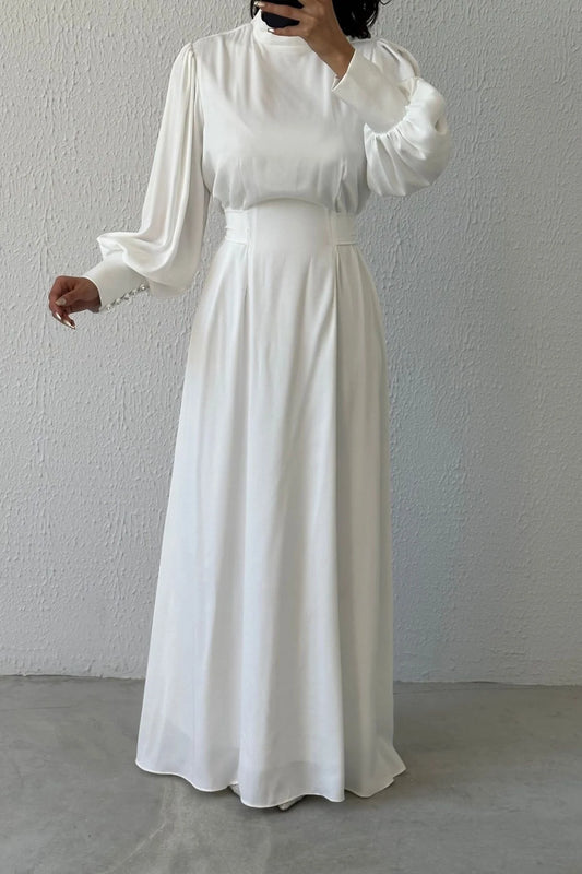 Elegant High Neck Bridal Evening Dress 8015